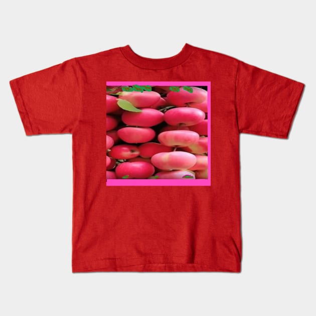 Apples Vineyard Design Kids T-Shirt by 2triadstore
